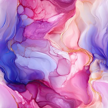 Pink, blue and blue marble abstract wallpaper in psychedelic style (tiled)