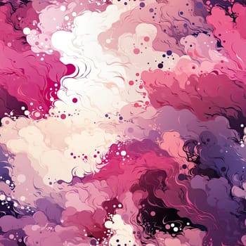 Colorful cloud abstract pattern with purple and pink swirls (tiled)