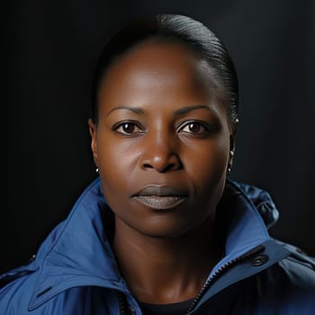 Portrait of an African woman with emphasis on facial expression