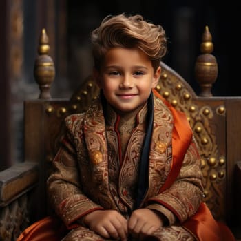 Indian tradition meets ornate baroque in portraits of a young boy