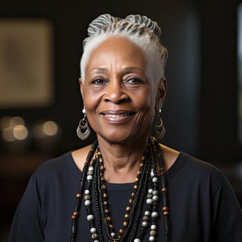 Award-winning civil rights activist with soft lighting and gray hair