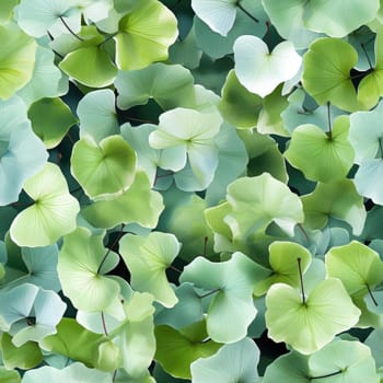 Beautiful green ginkgo leaves on a dark background (tiled)
