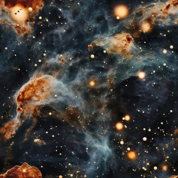 Space filled with radiant clusters of stars and bright lights (tiled)
