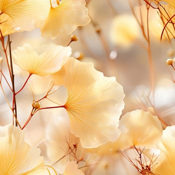 Artistic photo of white flowers with golden hues (tiled)