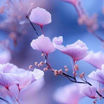 Pink blossom flowers in soft and romantic landscapes (tiled)