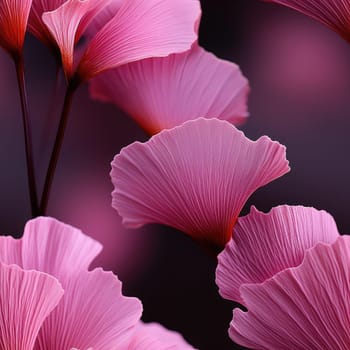 Exquisite pink flowers on a dark background, realistic and hyper-detailed (tiled)