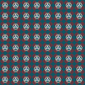 Abstract seamless polygon pattern on green background