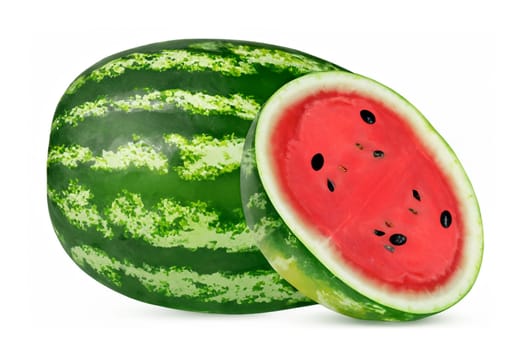 watermelon with sliced isolated on white background