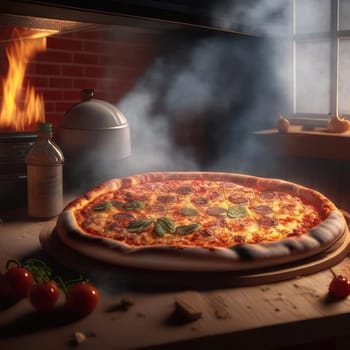 Hot pizza. Image created by AI