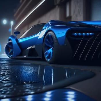 The Blue Car. Image created by AI