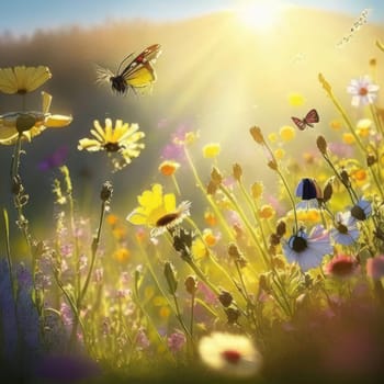 Field of Flowers. Image created by AI