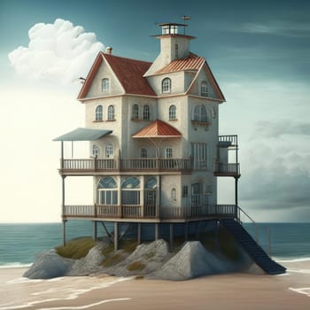 House by the sea. Image created by AI