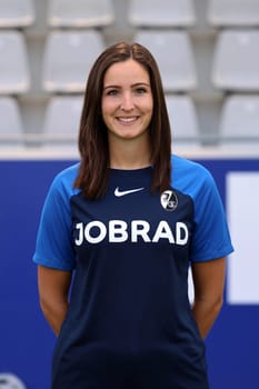 Team Manager Thea Löffler (SC Freiburg II / U23) at the team photo SC Freiburg II - U23 - Season 2023/24