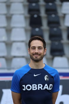 Nikos Karvouniaris (team doctor) at the team photo SC Freiburg II - U23 - Season 2023/24