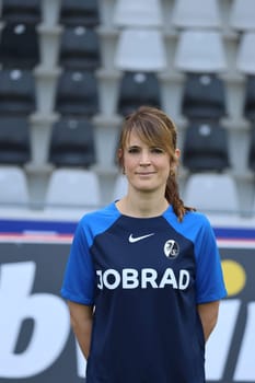 Dr. Lisa Bode (team doctor) at the team photo SC Freiburg II - U23 - Season 2023/24