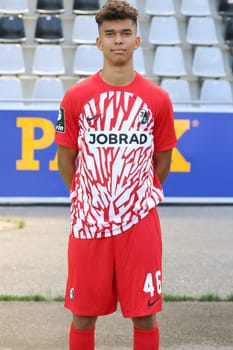 Yann Sturm (SC Freiburg II / U23) at the team photo SC Freiburg II - U23 - Season 2023/24 -