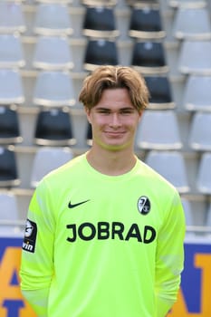 Goalkeeper Jaaso Jantunen (SC Freiburg II / U23) at the team photo SC Freiburg II - U23 - Season 2023/24 -