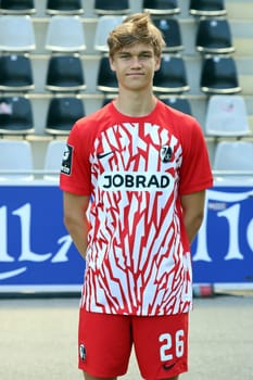 Oscar Wiklöf (SC Freiburg II / U23) at the team photo SC Freiburg II - U23 - Season 2023/24