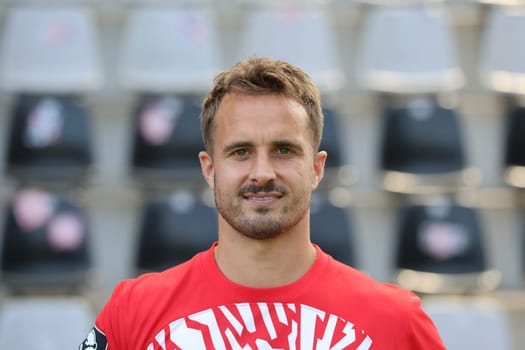 Sandrino Braun (SC Freiburg II / U23) at the team photo SC Freiburg II - U23 - Season 2023/24