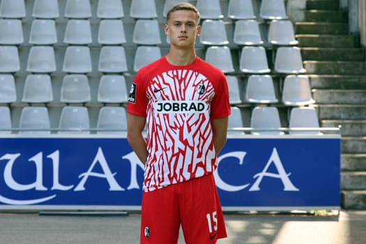 Andreas Vaher (SC Freiburg II / U23) at the team photo SC Freiburg II - U23 - Season 2023/24 -