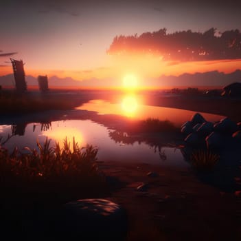 Sunset. Image created by AI