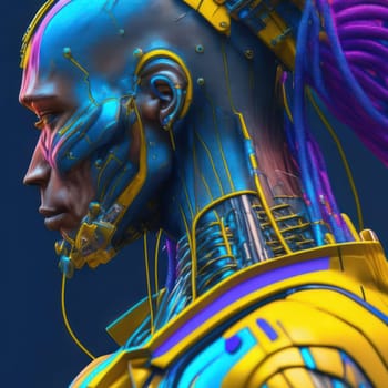 Technological cyborg. Image created by AI
