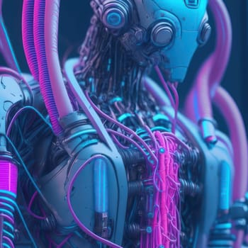 Technological cyborg. Image created by AI