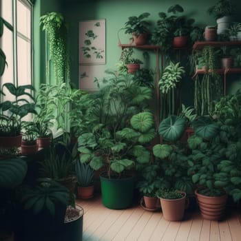 indoor flowers. Image created by AI