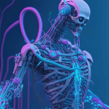 Technological cyborg. Image created by AI