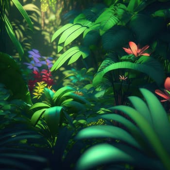 Tropical plants. Image created by AI