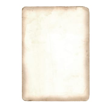 Old vintage paper texture isolated on white background