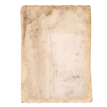 Old vintage paper texture isolated on white background