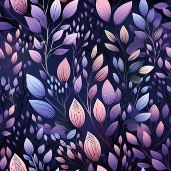 Watercolor seamless pattern with twigs and leaves. Botanical pattern for fabrics. Generative AI