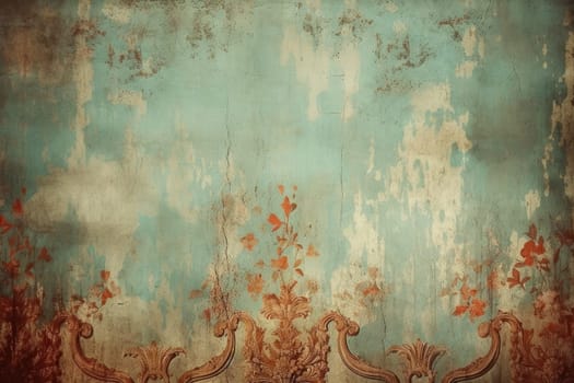 Vintage Old Wall Background. Generative AI