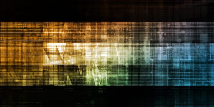 Business Technology Background with Futuristic Creative Abstract