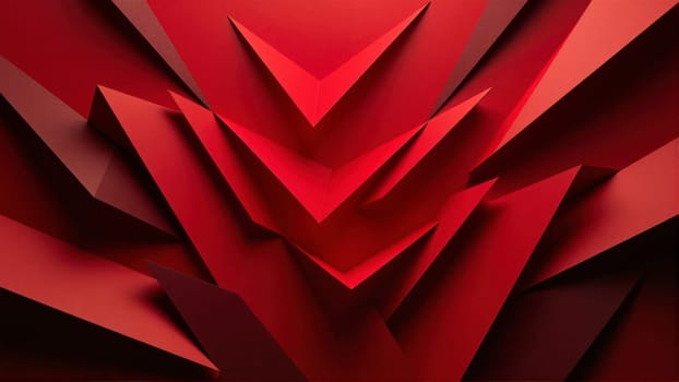 A red background with red triangles and red squares. The triangles are pointing upwards and the squares are pointing downwards