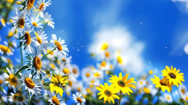 The nice colorful flower field - AI generated