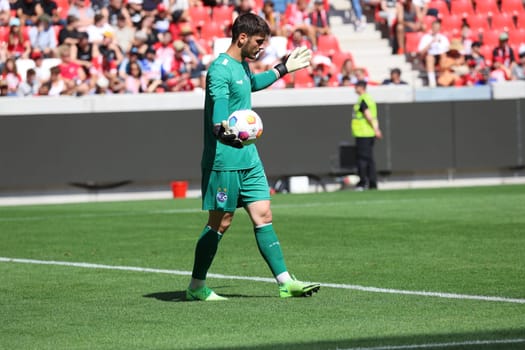 Goalkeeper Justin Hammel (Grasshoppers Club Zurich) at the football test match: SC Freiburg - Grasshoppers GC Zürich  REGULATIONS PROHIBIT ANY USE OF PHOTOGRAPHS AS IMAGE SEQUENCES AND/OR QUASI-VIDEONann  Photo: Joachim Hahne/johapress