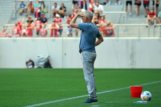 Coach Christian Streich (SC Freiburg) at the football friendly match: SC Freiburg - Grasshoppers GC Zürich  REGULATIONS PROHIBIT ANY USE OF PHOTOGRAPHS AS IMAGE SEQUENCES AND/OR QUASI-VIDEONann  Photo: Joachim Hahne/johapress