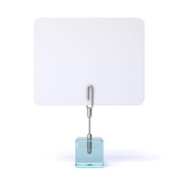 Message card holder 3D rendering illustration isolated on white background