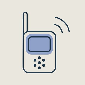 Baby radio monitor isolated vector icon. Graph symbol for children and newborn babies web site and apps design, logo, app, UI