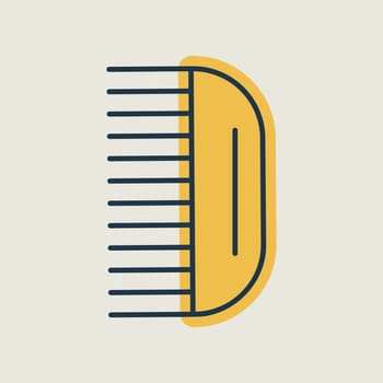 Hairbrush baby vector isolated icon. Graph symbol for children and newborn babies web site and apps design, logo, app, UI