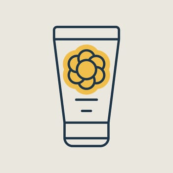 Baby cream moisturizer isolated vector icon. Graph symbol for children and newborn babies web site and apps design, logo, app, UI