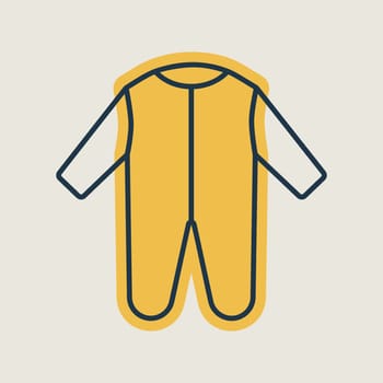 Baby bodysuit isolated vector icon. Baby Romper. Graph symbol for children and newborn babies web site and apps design, logo, app, UI