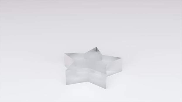 Abstract glass star. Computer generated 3d render,Abstract glass star. Computer generated 3d render