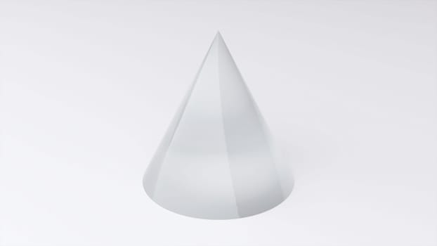 Abstract glass cone. Computer generated 3d render