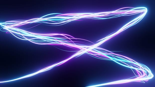 Bright lights trails. Computer generated 3d render