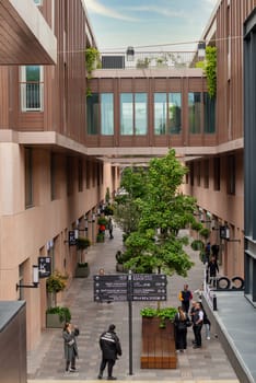 Istanbul, Turkey - May 5, 2023: Internal passage at Galataport, a mixed use development located along shore of Bosphorus strait, in Karakoy district