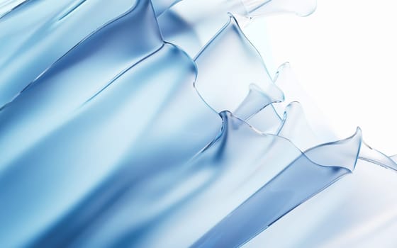 Gradient transparent cloth background, 3d rendering.