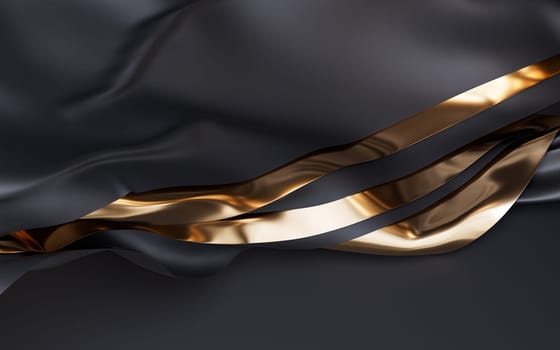 Flowing wave multilayer background, 3d rendering.